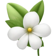 White flowers sticker