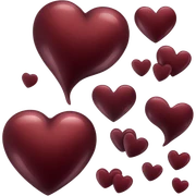 dark red heart sticker
