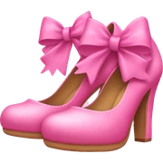 Pink shoe with bows  sticker