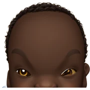 portrait of dark-skinned male sticker
