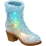 opal Crystal covered boot sticker
