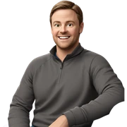 smiling male with brown hair sticker
