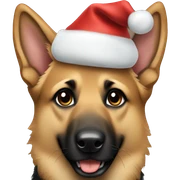 Christmas German Shepherd  sticker