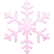 pastel pink snowflake  sticker
