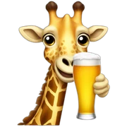giraffe holding a beer sticker