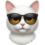 Cat with sunglasses sticker