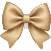 Beige bow  sticker