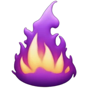 Purple fire sticker