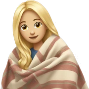 Blond girl with blanket sticker