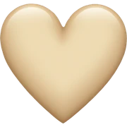 beige heart sticker