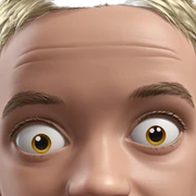 intense gaze of a boy sticker