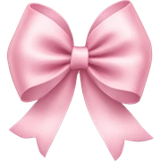light pink ribbon bow sticker