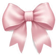 light pink ribbon bow sticker