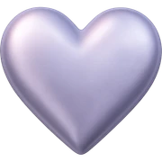 heart with a soft metallic lavender finish, no background sticker