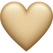 Beige heart sticker