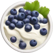 yoghurt bowl with grapes and blueberries sticker