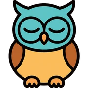 sleepy owl sticker