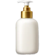 white lotion with a gold bottle sticker