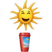 sun looking for a child with a red cup sticker