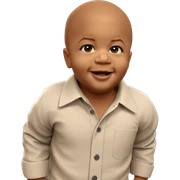 smiling bald man in shirt sticker