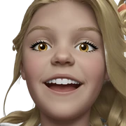 blonde girl portrait smiling sticker