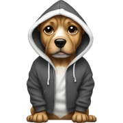Dog wearing hoodie  sticker