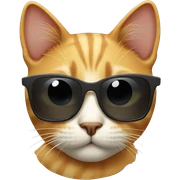 Cat with sunglasses sticker