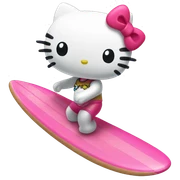 Hello kitty surf sticker