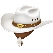 White cowboy hat sticker