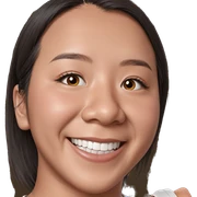 smiling girl portrait with brown eyes sticker