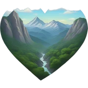 Heart in mountain sticker