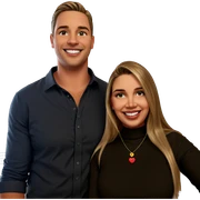 happy couple indoors portrait sticker