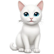 White cat sticker