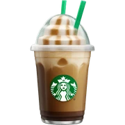 Starbuck ice coffee with ice cubes sticker