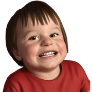 boy in red shirt meme sticker