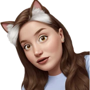 portrait of a girl with ears sticker