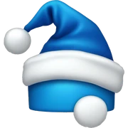 Blue Santa hat sticker