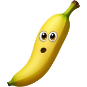 Banana with face sticker