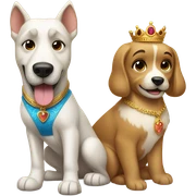 Perro y princesa sticker