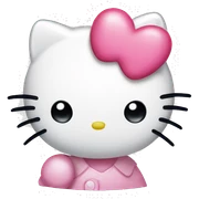 hello kitty with heart sticker