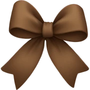 Brown bow sticker