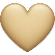 Beige heart sticker