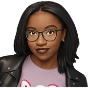 smiling girl in leather jacket sticker