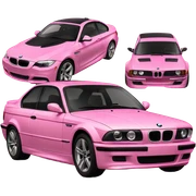 Pink BMW sticker