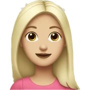 White girl with flowers sticker