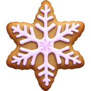 pink snowflake cookie  sticker