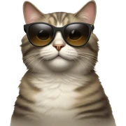 Cat with sunglasses sticker