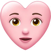 baby pink heart sticker