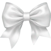 white satin bow sticker