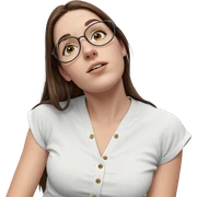 brown haired girl in white sticker